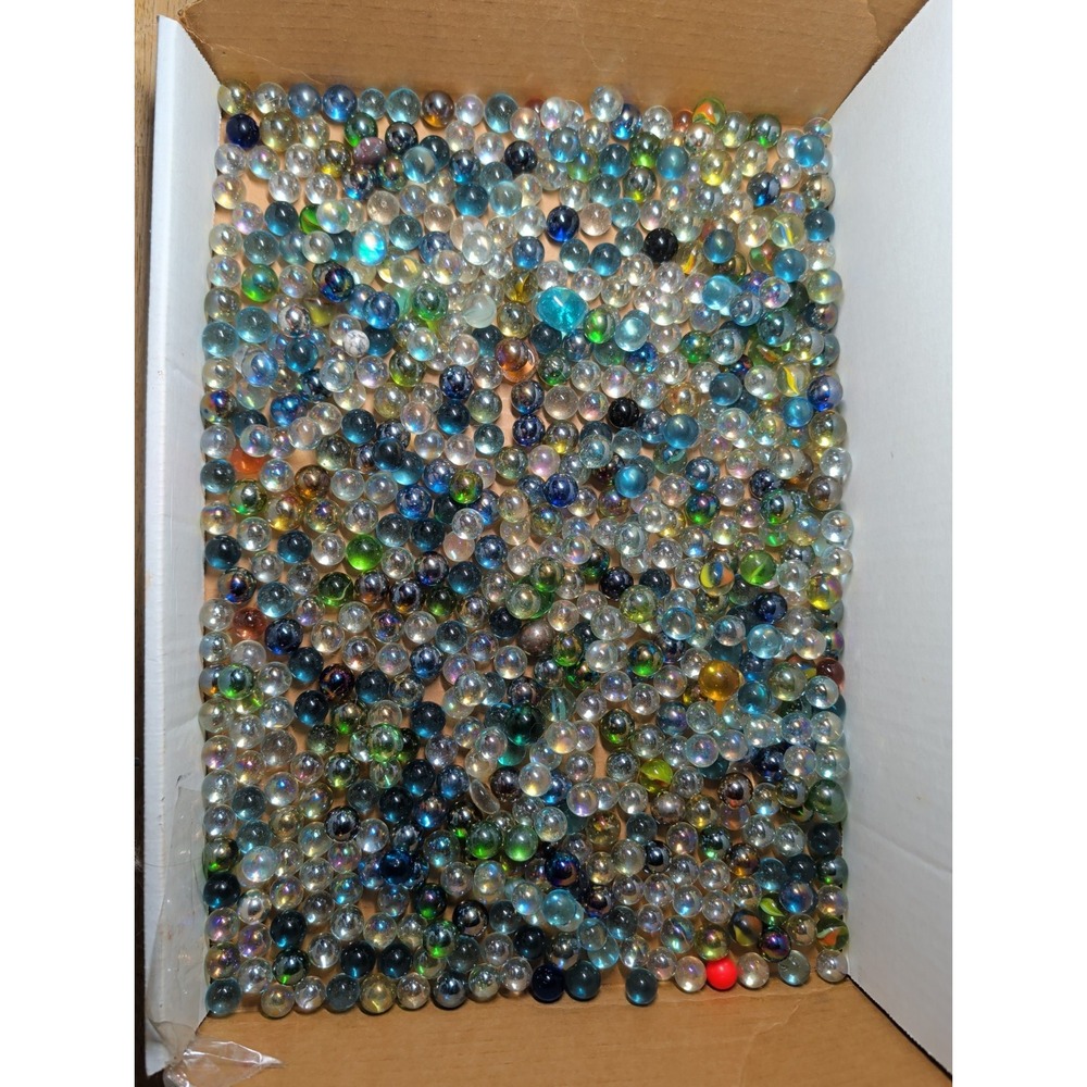 Lot of Approximately 500 Glass Marbles 6 lbs Glass 5/8" 16mm Bulk Wholesale Toy